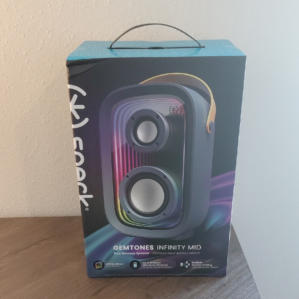Speck Gemtones Infinity Mid Portable Speaker - Black and Multicolor